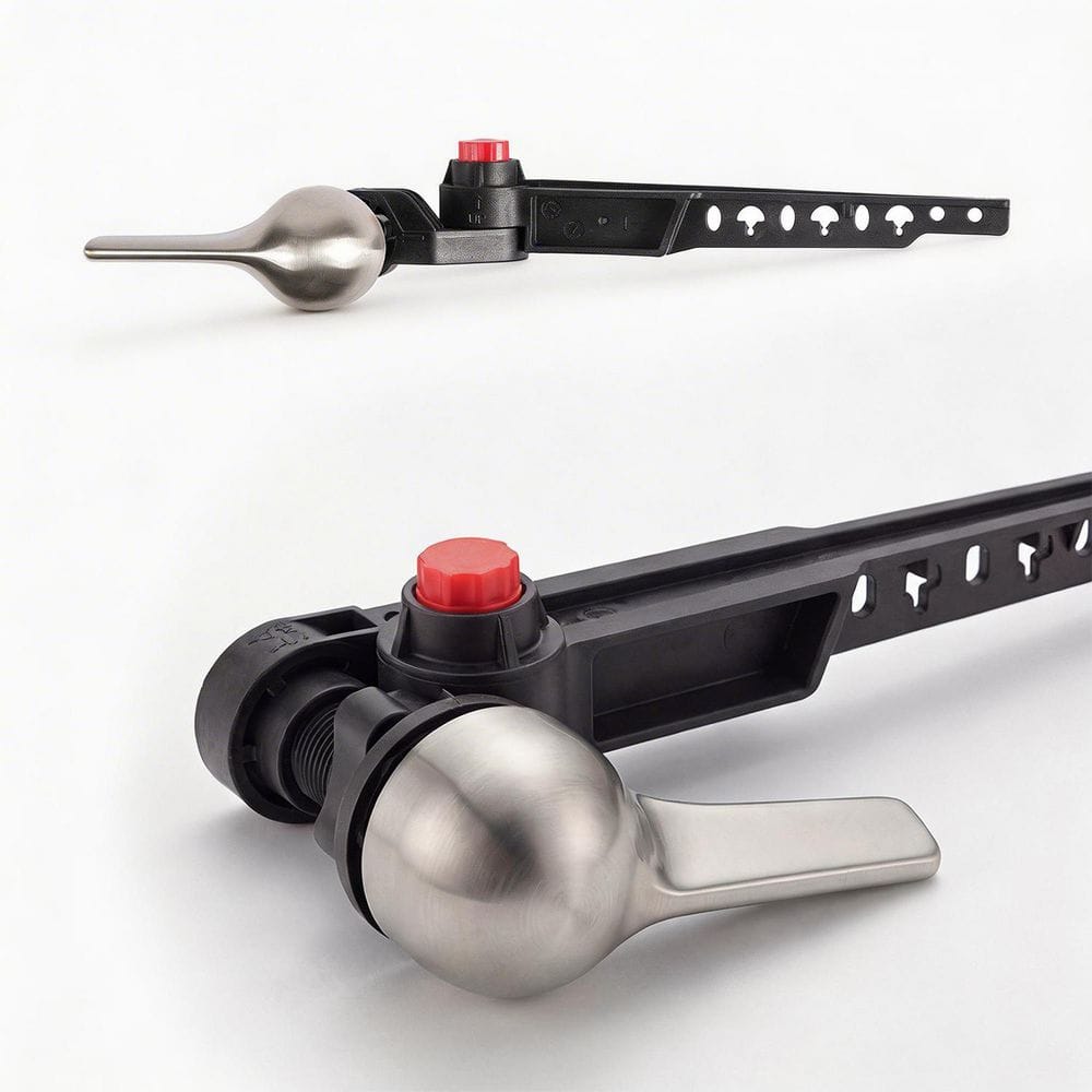 8-Inch Universal Toilet Tank Flush Lever Adjustable Arm Fits Side Front or Angle Mount Bowl Nickel Finish price history on PriceWatchPro