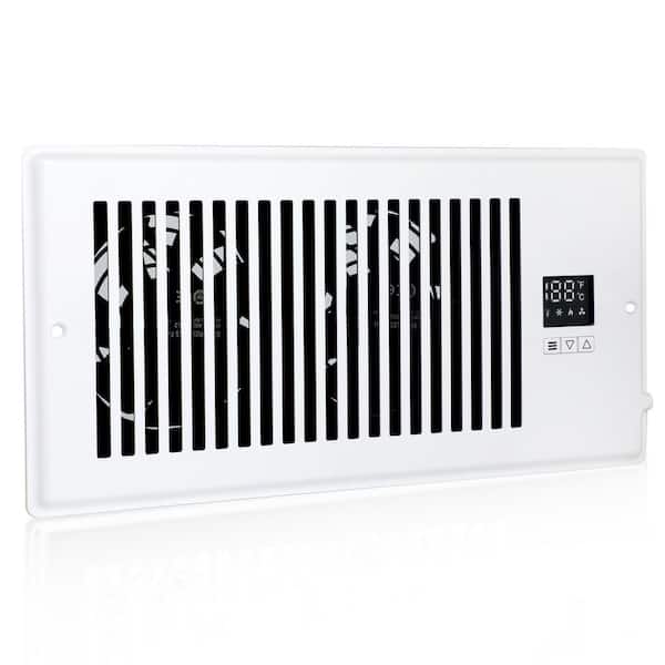 Tidoin 10 in. 10 Fan Speeds Window Fan in White with Thermostat, High Velocity Ventilation Fan and High Precision Thermal Probe