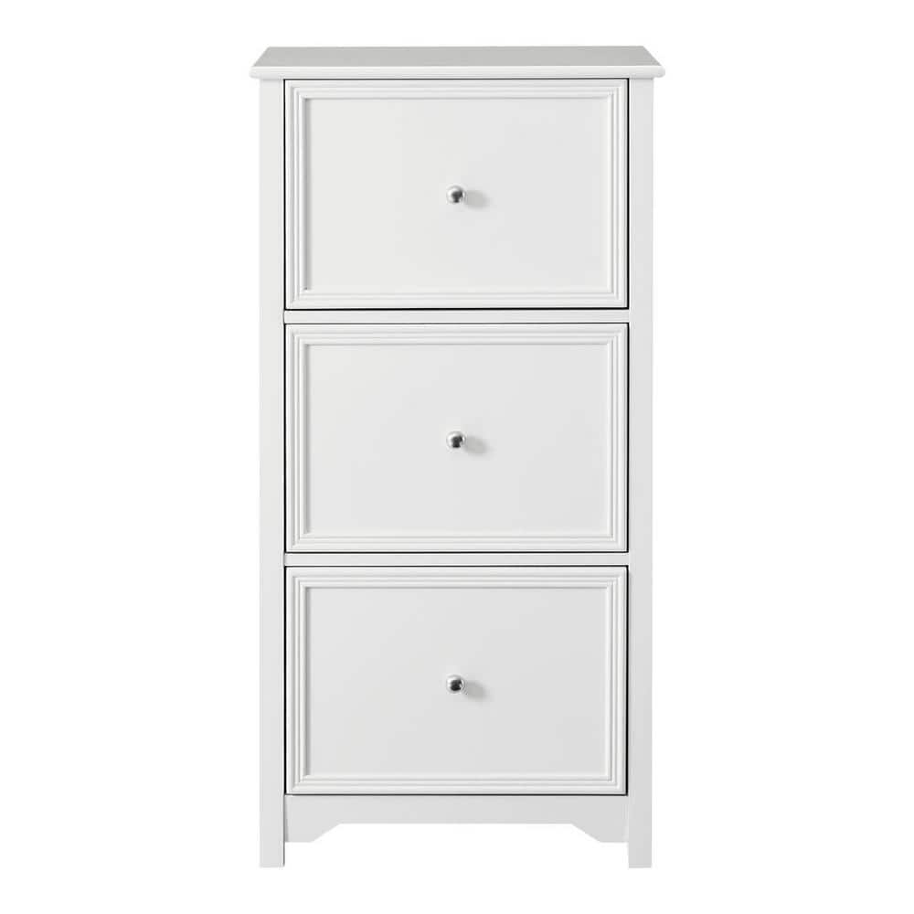 Home Decorators Collection Bradstone 3 Drawer White File JS