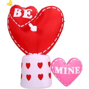 6 ft. Light Up Valentine's Day Hearts with Arrow Inflatable