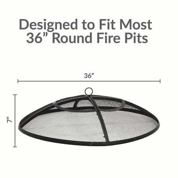 Sunnydaze Black Steel Mesh Spark Screen-36 in. Diameter KF-HDS36