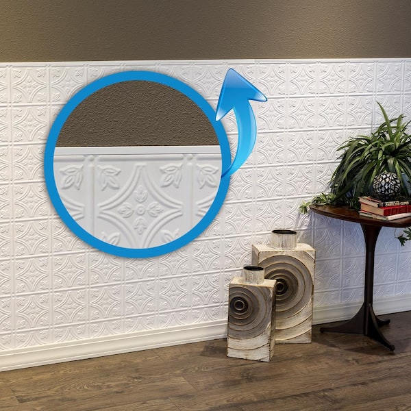 Fasade® 4' PVC Gloss White Large Profile J-Trim - 5 Pack
