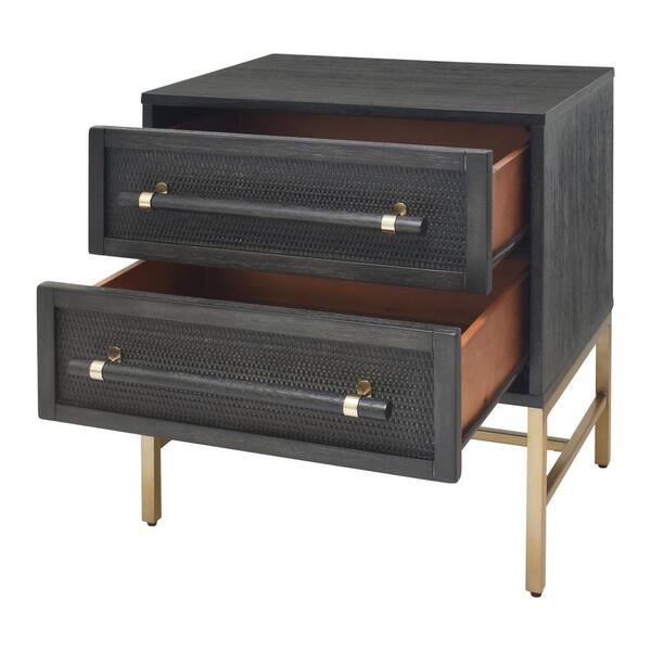 sophia antique black nightstand