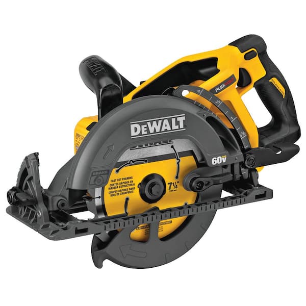 FLEXVOLT 60V MAX Cordless Brushless 7-1/4 in. Wormdrive Style Circular Saw and (1) FLEXVOLT 6.0Ah Battery