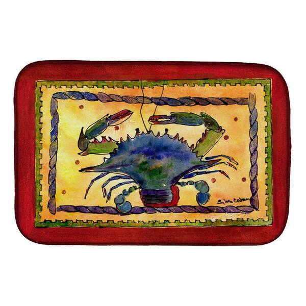 Caroline's Treasures 14 in. x 21 in. Multi-Color Crab Dish Drying