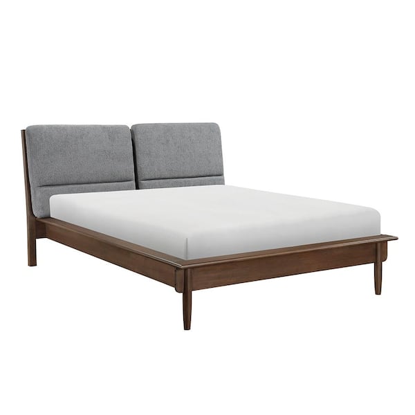 Lazzara Caddel Brown Wood Frame Eastern King Platform Bed