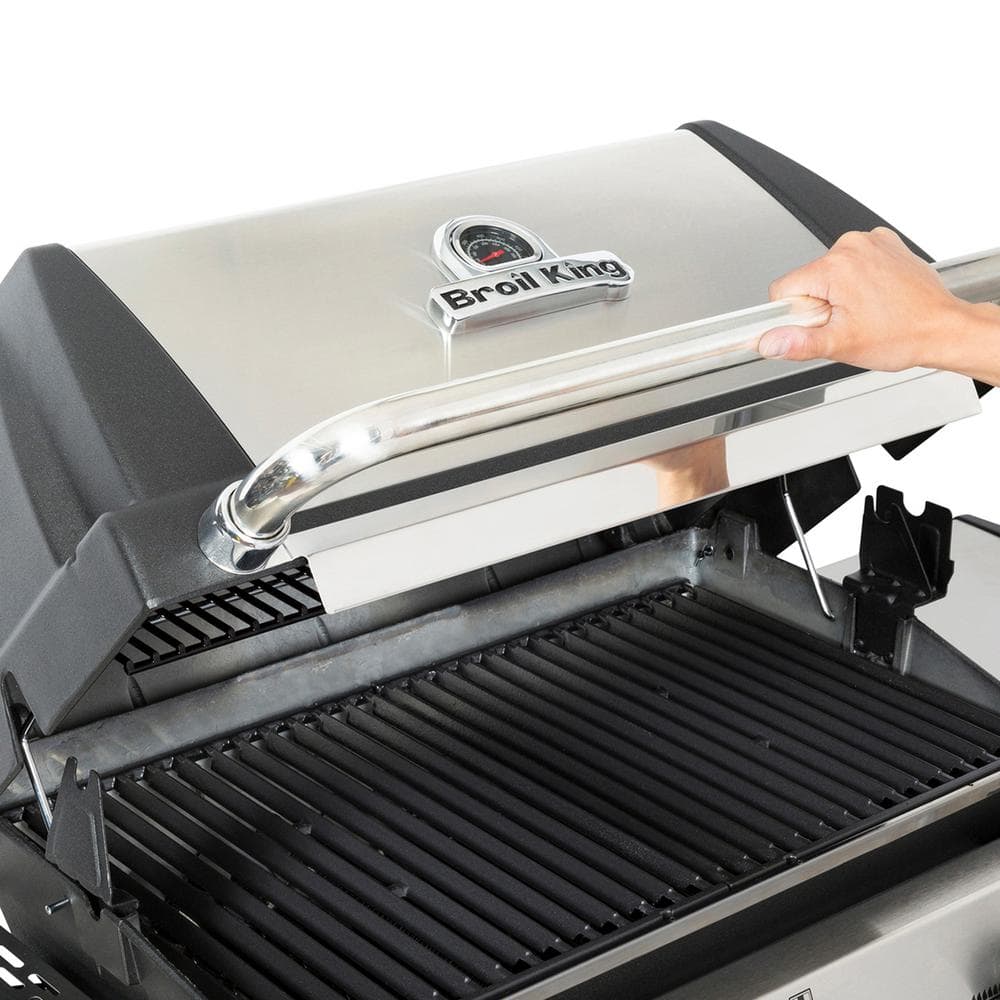 Stainless Steel Propane Gas Grill with Rotisserie and Smoker