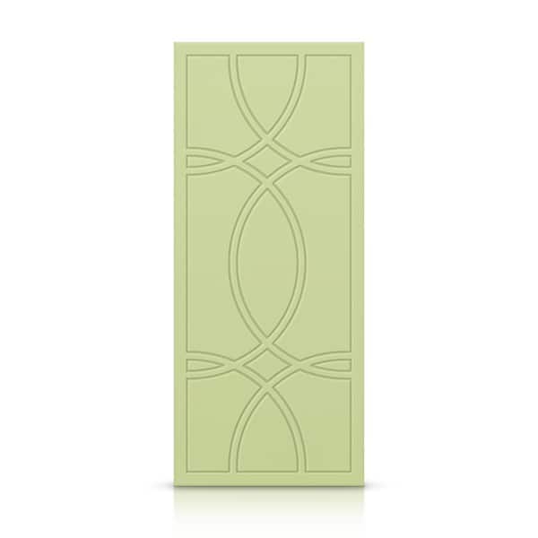 CALHOME 30 in. x 84 in. Hollow Core Sage Green Painted Composite MDF Interior Door Slab