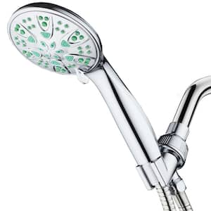 Antimicrobial 6-Spray 4 in. High Pressure Single Wall Mount Handheld Adjustable Shower Head in Chrome