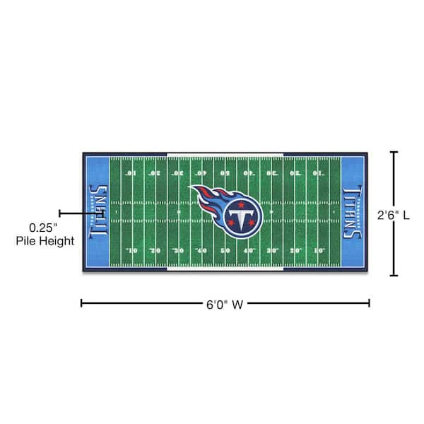 30 x 72 Tennessee Titans Football Field Rectangle Runner Mat - Floor Rug  - Area Rug - NFL