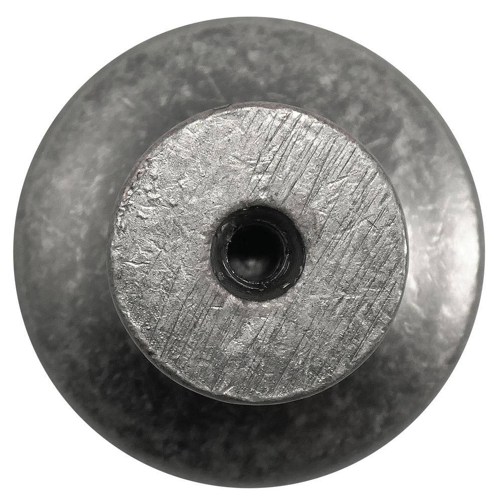Antique Pewter Round Cabinet Knob with Mounting Hardware