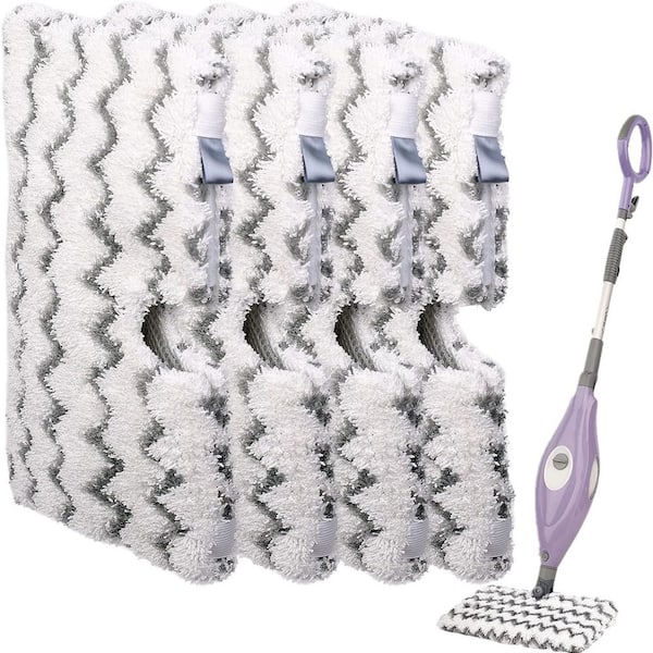 Commercial Cordless Steam Mop Replacement Pad for Hard Floors in White with Machine Washable Soft Microfiber Scrub