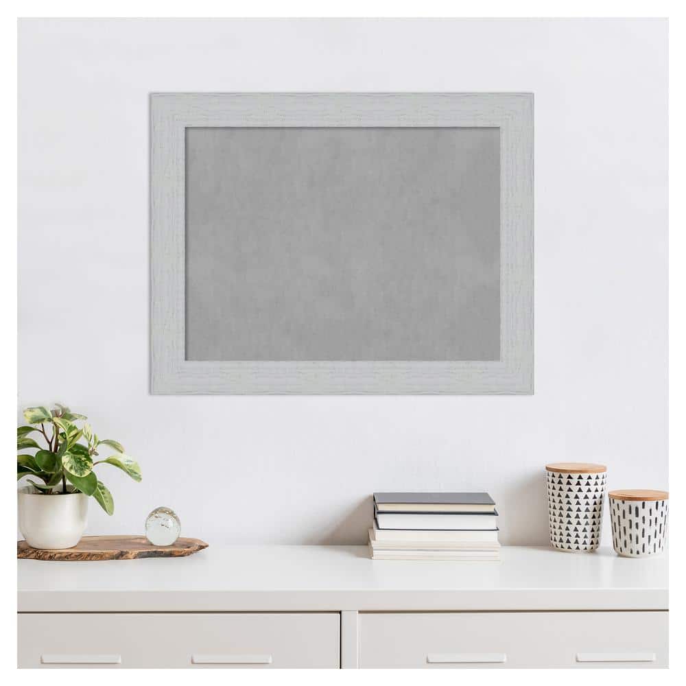 Shiplap White 24x18 Framed Magnetic Board