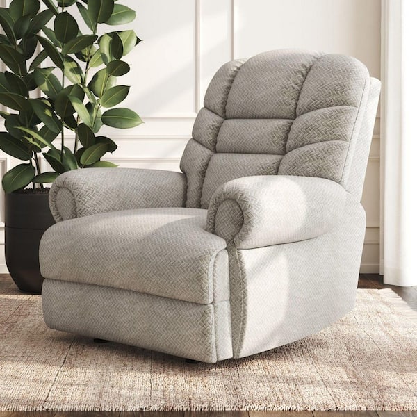 Perseus Dove Polyester Power Lift Recliner Chair with Cabriole Arms for Traditional Style
