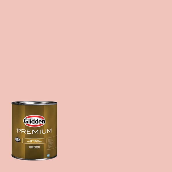 Glidden Premium 1 qt. #PPG1191-3 Peach Ash Satin Exterior Latex Paint