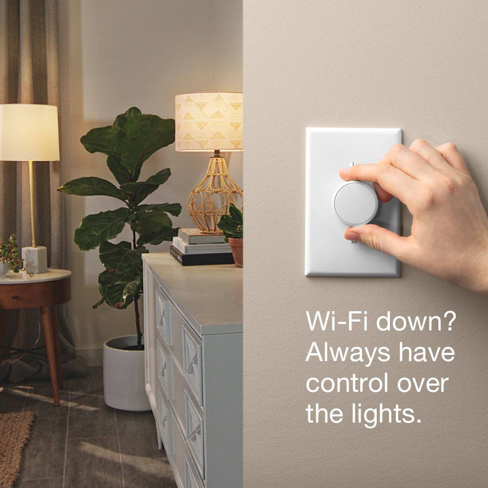 White Wireless Smart Bulb Dimmer Switch