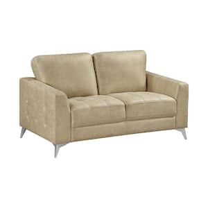 Bristow 61 in. W Sand Microfiber 2-Seater Loveseat