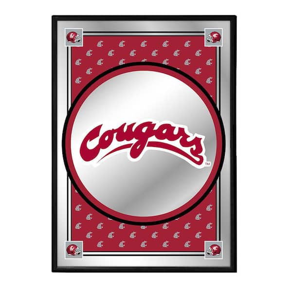 The Fan-Brand 19 in. X 28 in. Washington State Cougars Team Spirit Framed Mirrored Decorative Sign