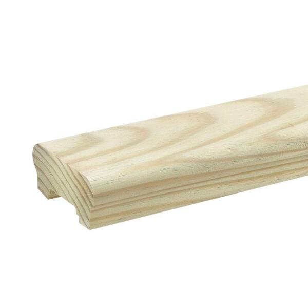 Unbranded Pressure-Treated 6 ft. Molded Pine Handrail