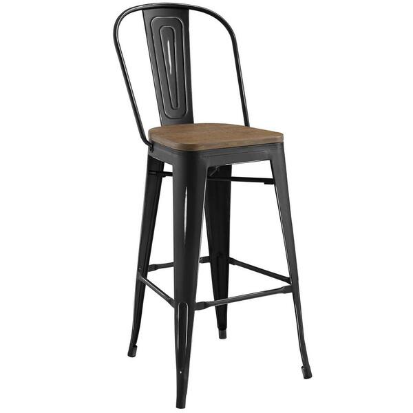 MODWAY Promenade Black Bar Stool