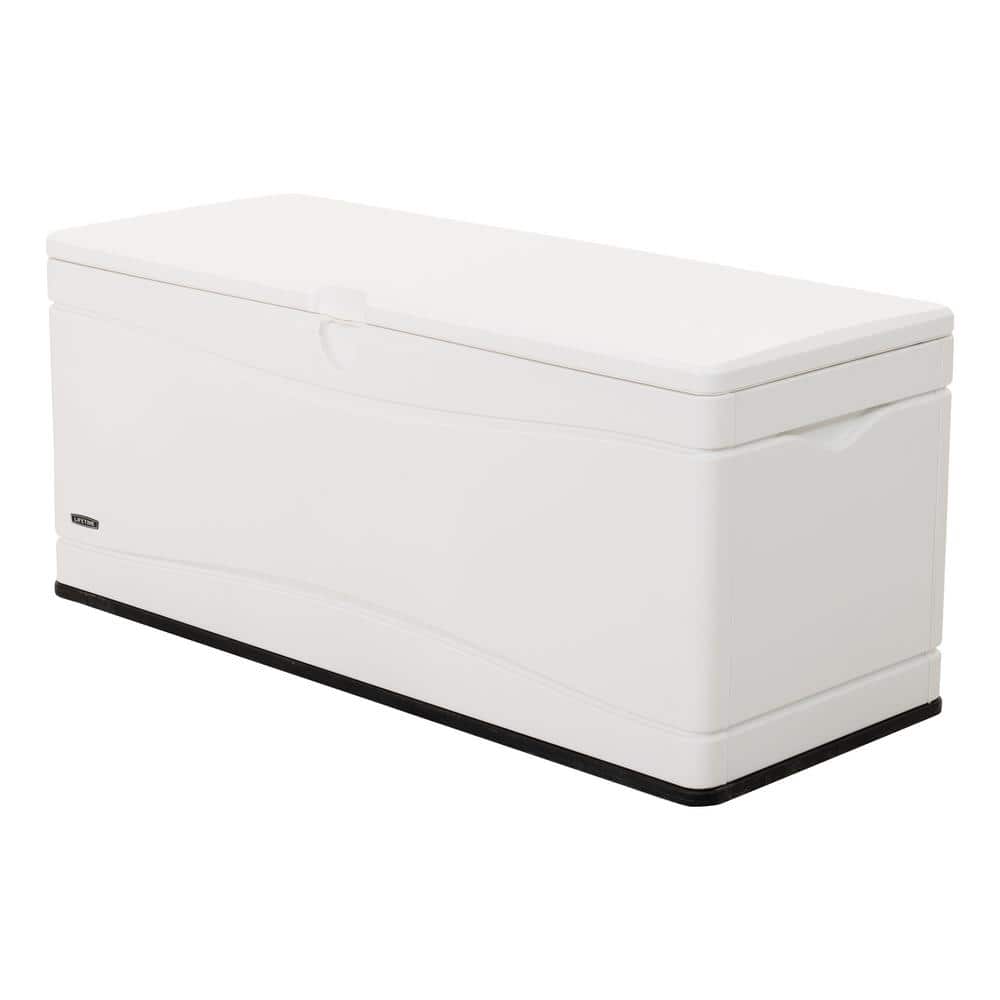 Arctic White Lockable Plastic 130 Gallon Deck Box