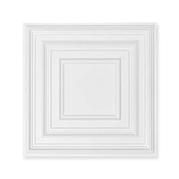 Ceiling Tiles, 12-Pack 24 in. x 24 in., Drop Ceiling Tiles Premium PVC Sheet (48 sq. ft.)