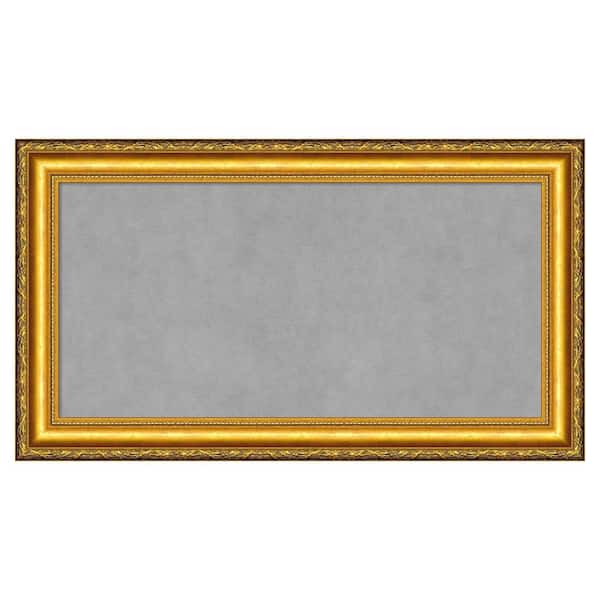 Amanti Art Colonial Embossed Gold 28 in. x 16 in. Magnetic Board, Memo Board