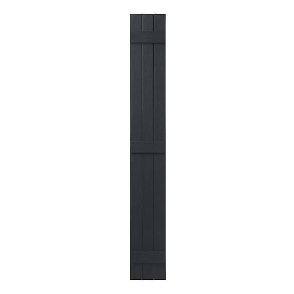 Ply Gem 11 in. x 71 in. Polypropylene Plastic 3-Board Closed Board and Batten Shutters Pair in Blackwatch Green