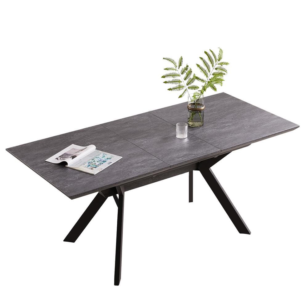 Millwright black deals extendable dining table