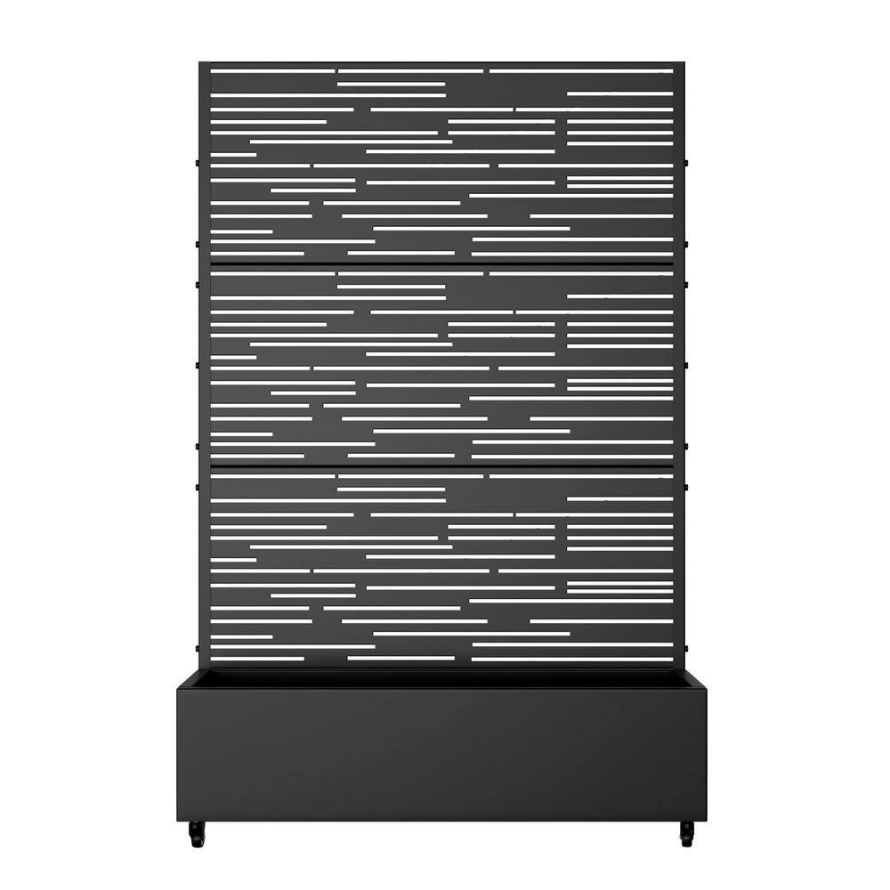 16 in. L x 47 in. W x 12 in. H 156 qts. Black Metal Planter Box Raised Beds with 72 in. H Trellis price history on PriceWatchPro