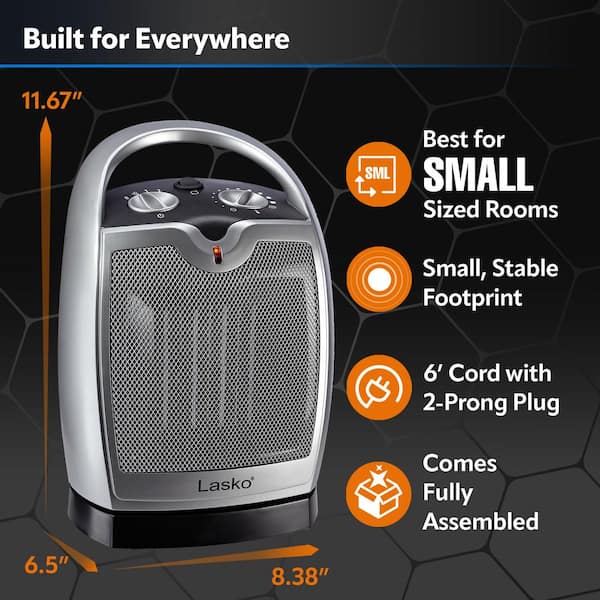 Lasko Compact 1500-Watt Electric Ceramic Portable