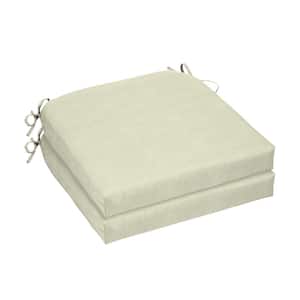 21 in. x 21 in. x 3.5 in. CushionGuard Oatmeal Square Outdoor Seat Cushion (2-Pack)