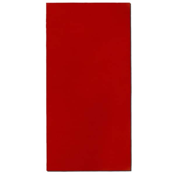 Unbranded Red Fabric Rectangle 24 in. x 48 in. Sound Absorbing Acoustic Panels (2-Pack)