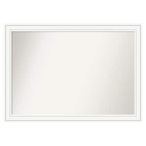 Craftsman White 49 in. x 35 in. Custom Non-Beveled Satin Wood Framed Bathroom Vanity Wall Mirror