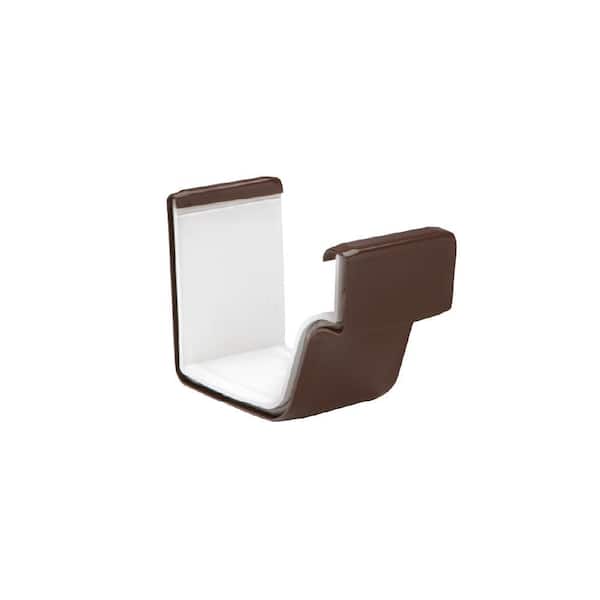 5 in. Brown Vinyl K-Style Gutter Connector