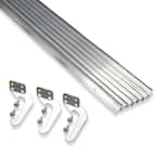 4 in. x 50 ft. Natural Aluminum Gutter with Brackets & Screws - Value Pack of 50 ft.