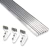 4 in. x 25 ft. Natural Aluminum Gutter with Brackets & Screws - Value Pack of 25 ft.