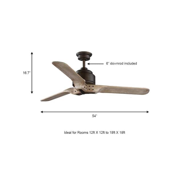 Chasewood 54 in. Indoor/Outdoor Roasted Java Ceiling Fan with Remote Control