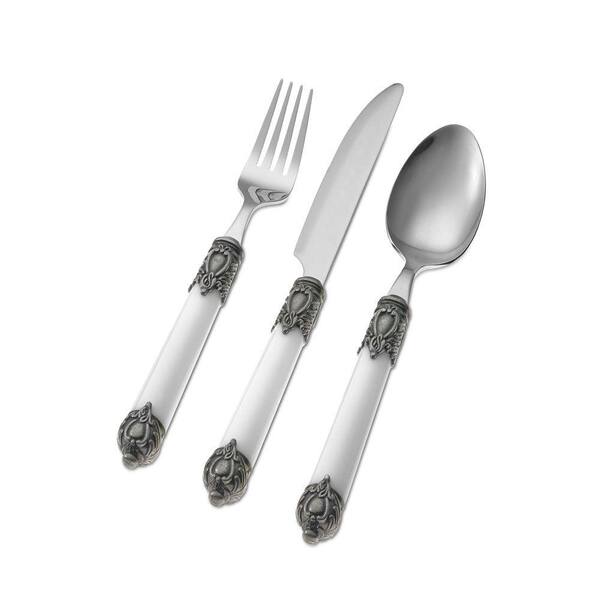 Hampton Forge San Remo 20-Piece Stainless Steel Flatware Set in White for 4