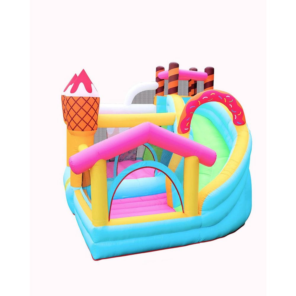 Ice Cream Bounce House with Blower, 122x110x89in Inflatable Playhouse for Kids Indoor Outdoor Party price history on PriceWatchPro
