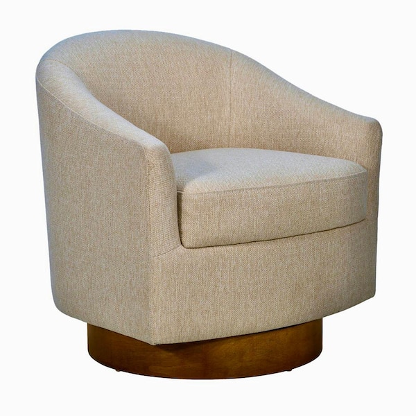 Ashton Natural Fabric Barrel Chair