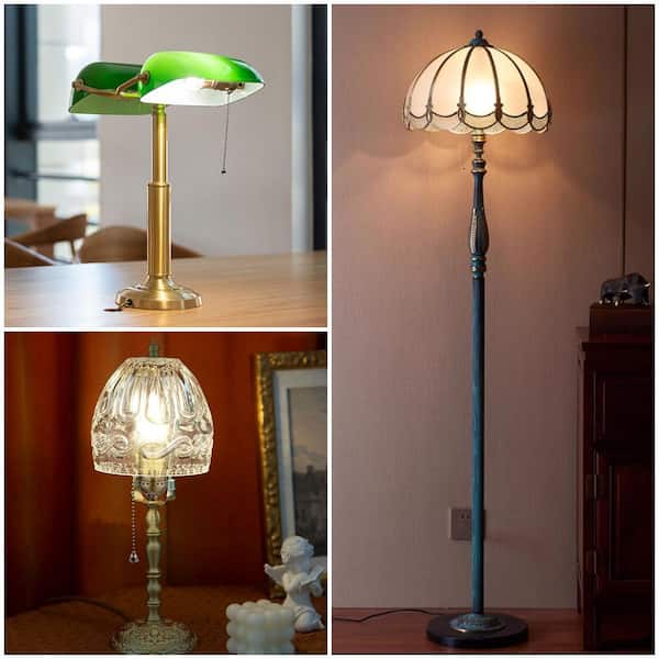 BIBIVIS 2.8 in. Antique Brass Pull Chain Light Socket Replacement