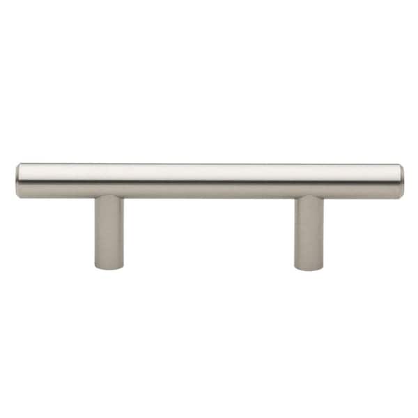 GlideRite 2-1/2 in. Center-to-Center Stainless Steel Finish Solid Handle Bar Pulls (10-Pack)