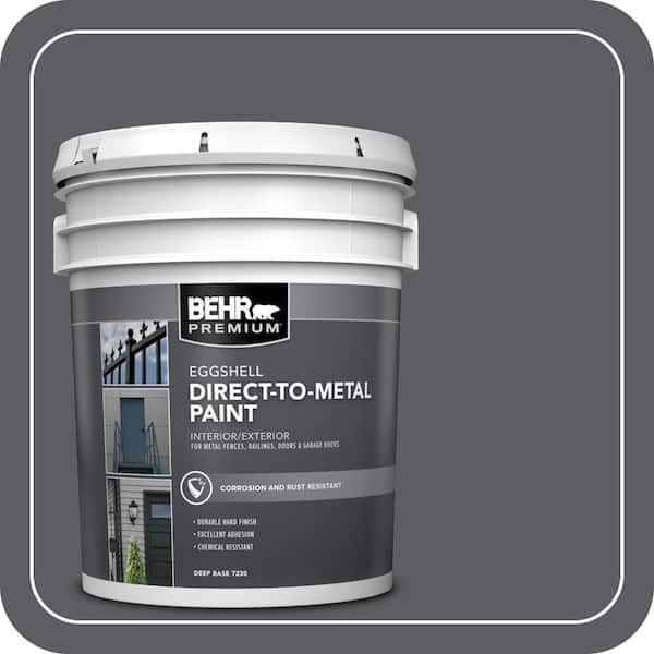 5 gal. #N500-6 Graphic Charcoal Eggshell Direct to Metal Interior/Exterior Paint