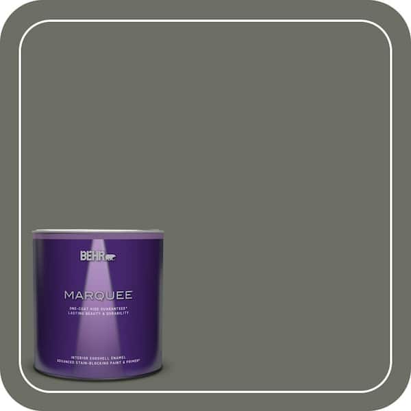 BEHR MARQUEE 1 qt. #N380-6 Bonsai Trunk One-Coat Hide Eggshell Enamel Interior Paint & Primer