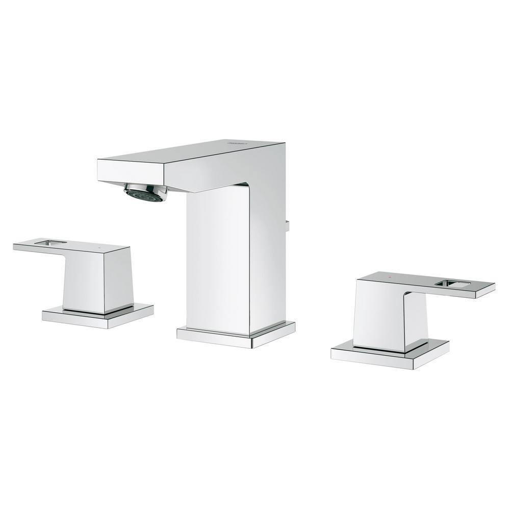 Modern Black Chrome Widespread Bathroom Faucet with Eco-Friendly Design