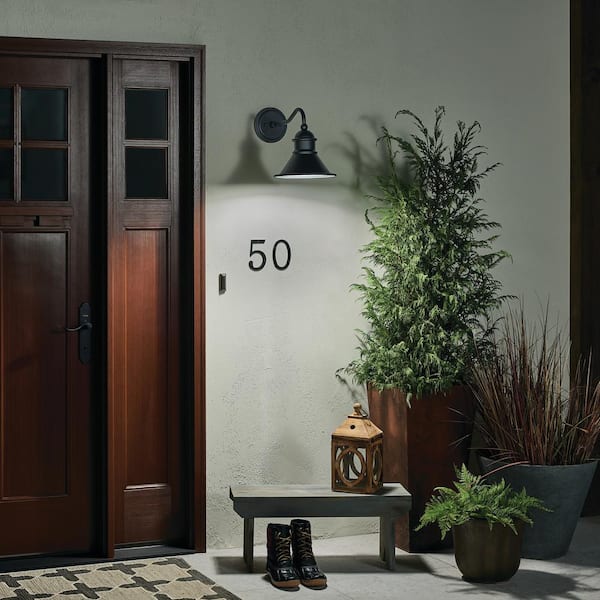 Northland 1-Light Black Outdoor Hardwired Barn Sconce with No Bulbs Included (1-Pack)