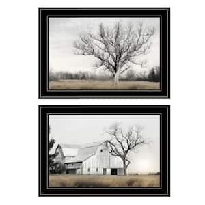 2-Piece Framed Wall Art Print 15 in. x 22 in. Modern Home Decoration Framed Print for Living Room