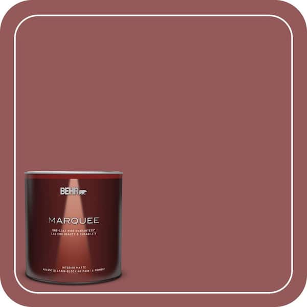 BEHR MARQUEE 1 qt. #150F-6 Gallery Red Matte Interior Paint & Primer
