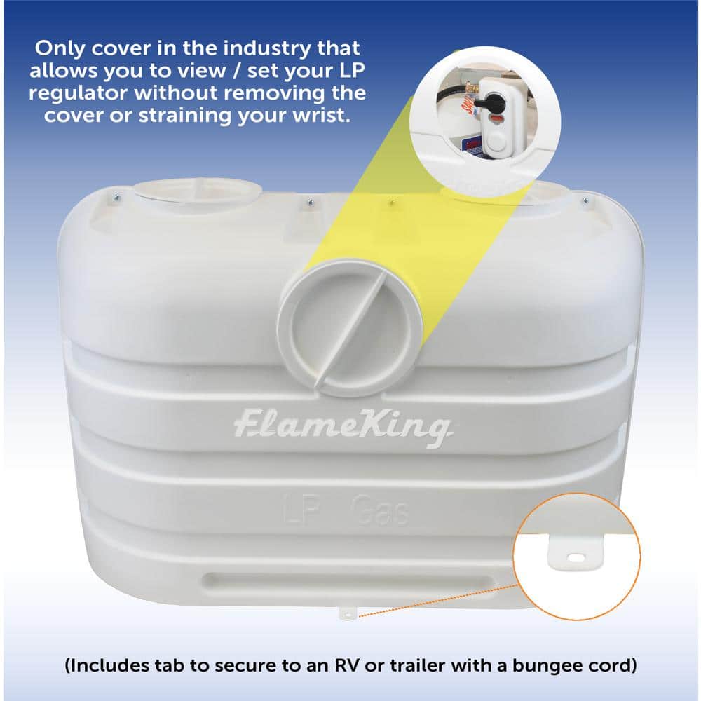 White Heavy Duty Dual 20lb Propane Tank Cover